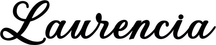 Vorschau des Bootsnamens "Laurencia" als Schriftzug für "Bootsbeschriftung Klassisch 69"