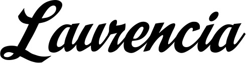 Vorschau des Bootsnamens "Laurencia" als Schriftzug für "Bootsbeschriftung Klassisch 29"