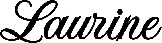 Vorschau des Bootsnamens "Laurine" als Schriftzug für "Bootsbeschriftung Klassisch 70"