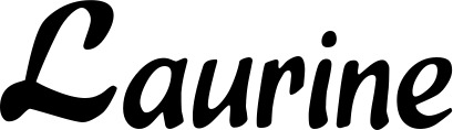 Vorschau des Bootsnamens "Laurine" als Schriftzug für "Bootsbeschriftung Klassisch 15"