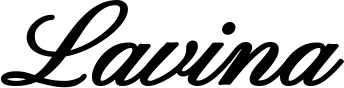 Vorschau des Bootsnamens "Lavina" als Schriftzug für "Bootsbeschriftung Klassisch 107"