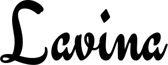 Vorschau des Bootsnamens "Lavina" als Schriftzug für "Bootsbeschriftung Klassisch 63"