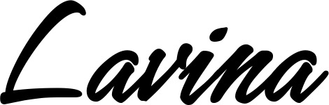 Vorschau des Bootsnamens "Lavina" als Schriftzug für "Bootsbeschriftung Klassisch 71"
