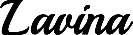 Vorschau des Bootsnamens "Lavina" als Schriftzug für "Bootsbeschriftung Klassisch 86"