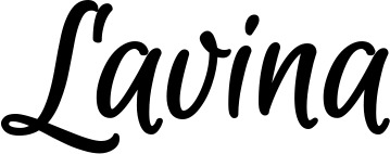 Vorschau des Bootsnamens "Lavina" als Schriftzug für "Style Klassisch 105"