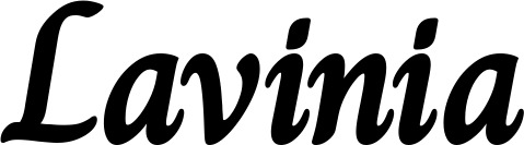 Vorschau des Bootsnamens "Lavinia" als Schriftzug für "Bootsbeschriftung Klassisch 51"