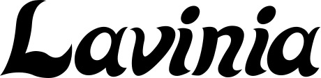 Vorschau des Bootsnamens "Lavinia" als Schriftzug für "Bootsbeschriftung Klassisch 33"