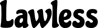 Vorschau des Bootsnamens "Lawless" als Schriftzug für "Bootsbeschriftung Klassisch 53"