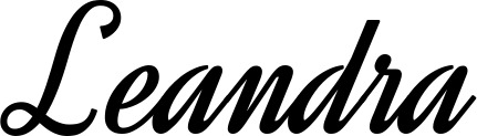 Vorschau des Bootsnamens "Leandra" als Schriftzug für "Bootsbeschriftung Klassisch 44"
