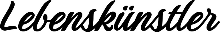 Vorschau des Bootsnamens "Lebenskünstler" als Schriftzug für "Bootsbeschriftung Klassisch 48"