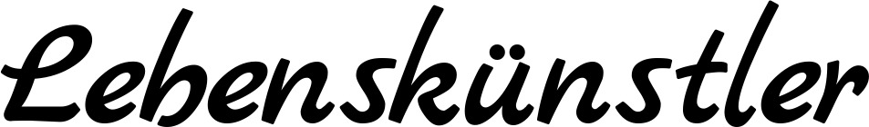 Vorschau des Bootsnamens "Lebenskünstler" als Schriftzug für "Bootsbeschriftung Klassisch 77"