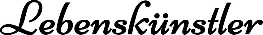Vorschau des Bootsnamens "Lebenskünstler" als Schriftzug für "Bootsbeschriftung Klassisch 84"