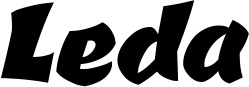 Vorschau des Bootsnamens "Leda" als Schriftzug für "Bootsbeschriftung Neu 39"