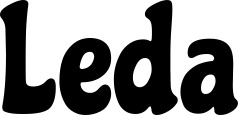 Vorschau des Bootsnamens "Leda" als Schriftzug für "Bootsbeschriftung Klassisch 53"