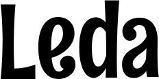 Vorschau des Bootsnamens "Leda" als Schriftzug für "Bootsbeschriftung Neu 68"