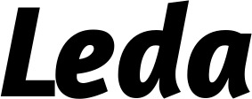 Vorschau des Bootsnamens "Leda" als Schriftzug für "Bootsbeschriftung Kursiv 01"
