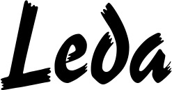 Vorschau des Bootsnamens "Leda" als Schriftzug für "Bootsbeschriftung Neu 10"