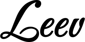 Vorschau des Bootsnamens "Leev" als Schriftzug für "Bootsbeschriftung Klassisch 50"