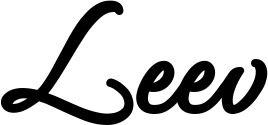 Vorschau des Bootsnamens "Leev" als Schriftzug für "Bootsbeschriftung Klassisch 111"