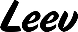 Vorschau des Bootsnamens "Leev" als Schriftzug für "Bootsbeschriftung Klassisch 19"