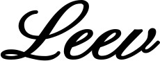 Vorschau des Bootsnamens "Leev" als Schriftzug für "Bootsbeschriftung Klassisch 107"