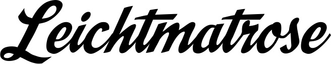 Vorschau des Bootsnamens "Leichtmatrose" als Schriftzug für "Style Klassisch 29"