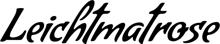Vorschau des Bootsnamens "Leichtmatrose" als Schriftzug für "Bootsbeschriftung Klassisch 57"