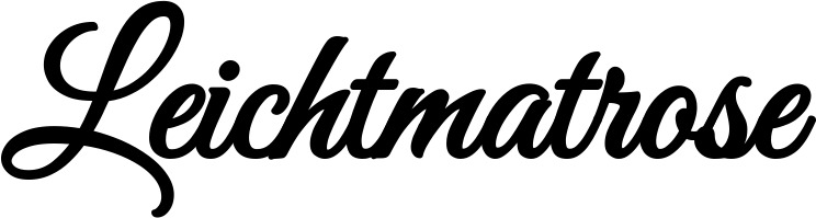 Vorschau des Bootsnamens "Leichtmatrose" als Schriftzug für "Bootsbeschriftung Klassisch 68"