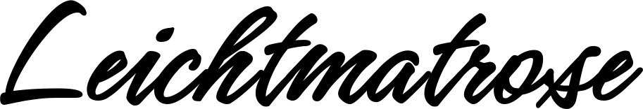 Vorschau des Bootsnamens "Leichtmatrose" als Schriftzug für "Bootsbeschriftung Klassisch 71"