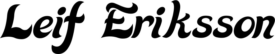 Vorschau des Bootsnamens "Leif Eriksson" als Schriftzug für "Bootsbeschriftung Klassisch 33"