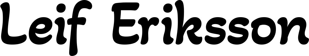 Vorschau des Bootsnamens "Leif Eriksson" als Schriftzug für "Bootsbeschriftung Klassisch 103"