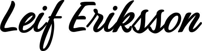 Vorschau des Bootsnamens "Leif Eriksson" als Schriftzug für "Bootsbeschriftung Klassisch 48"