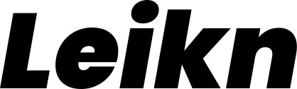 Vorschau des Bootsnamens "Leikn" als Schriftzug für "Bootsbeschriftung Kursiv 08"