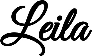 Vorschau des Bootsnamens "Leila" als Schriftzug für "Bootsbeschriftung Klassisch 68"