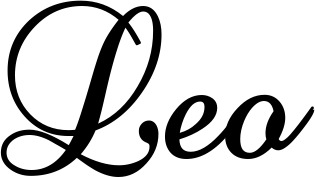 Vorschau des Bootsnamens "Leo" als Schriftzug für "Bootsbeschriftung Klassisch 02-A"