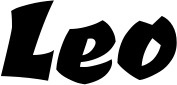 Vorschau des Bootsnamens "Leo" als Schriftzug für "Bootsbeschriftung Neu 39"
