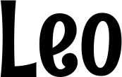 Vorschau des Bootsnamens "Leo" als Schriftzug für "Bootsbeschriftung Neu 68"