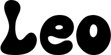 Vorschau des Bootsnamens "Leo" als Schriftzug für "Bootsbeschriftung Neu 62"