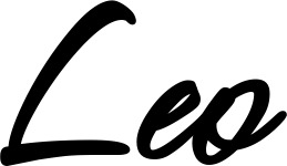 Vorschau des Bootsnamens "Leo" als Schriftzug für "Bootsbeschriftung Klassisch 71"