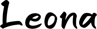 Vorschau des Bootsnamens "Leona" als Schriftzug für "Bootsbeschriftung Klassisch 95"