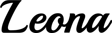 Vorschau des Bootsnamens "Leona" als Schriftzug für "Bootsbeschriftung Klassisch 86"