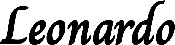 Vorschau des Bootsnamens "Leonardo" als Schriftzug für "Bootsbeschriftung Klassisch 51"