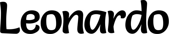 Vorschau des Bootsnamens "Leonardo" als Schriftzug für "Bootsbeschriftung Klassisch 94"