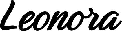 Vorschau des Bootsnamens "Leonora" als Schriftzug für "Bootsbeschriftung Klassisch 48"