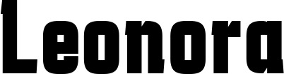 Vorschau des Bootsnamens "Leonora" als Schriftzug für "Bootsbeschriftung Fett 41"