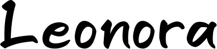 Vorschau des Bootsnamens "Leonora" als Schriftzug für "Bootsbeschriftung Klassisch 95"