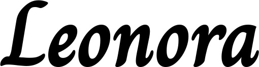 Vorschau des Bootsnamens "Leonora" als Schriftzug für "Bootsbeschriftung Klassisch 51"