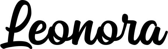 Vorschau des Bootsnamens "Leonora" als Schriftzug für "Bootsbeschriftung Klassisch 43"