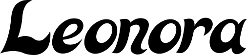 Vorschau des Bootsnamens "Leonora" als Schriftzug für "Bootsbeschriftung Klassisch 33"