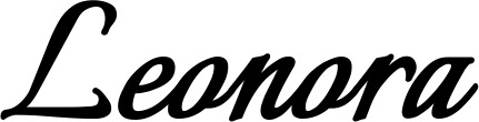 Vorschau des Bootsnamens "Leonora" als Schriftzug für "Bootsbeschriftung Klassisch 58"